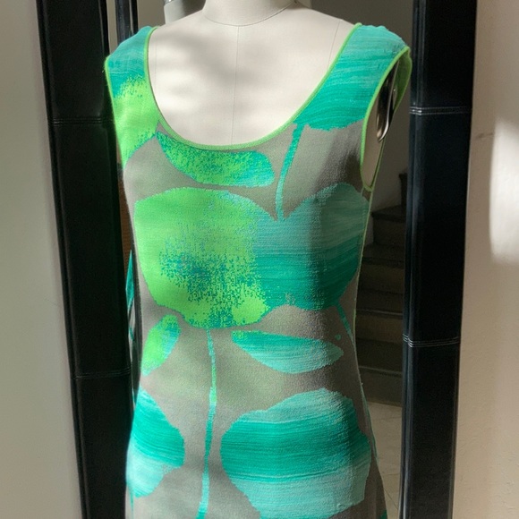 Resort Patterned Sweater Dress w Chemise Lining - Picture 6 of 9